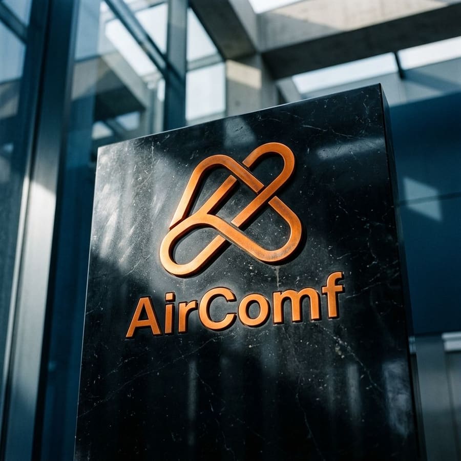 AirComf identity for a mechanical climate and HVAC contractor