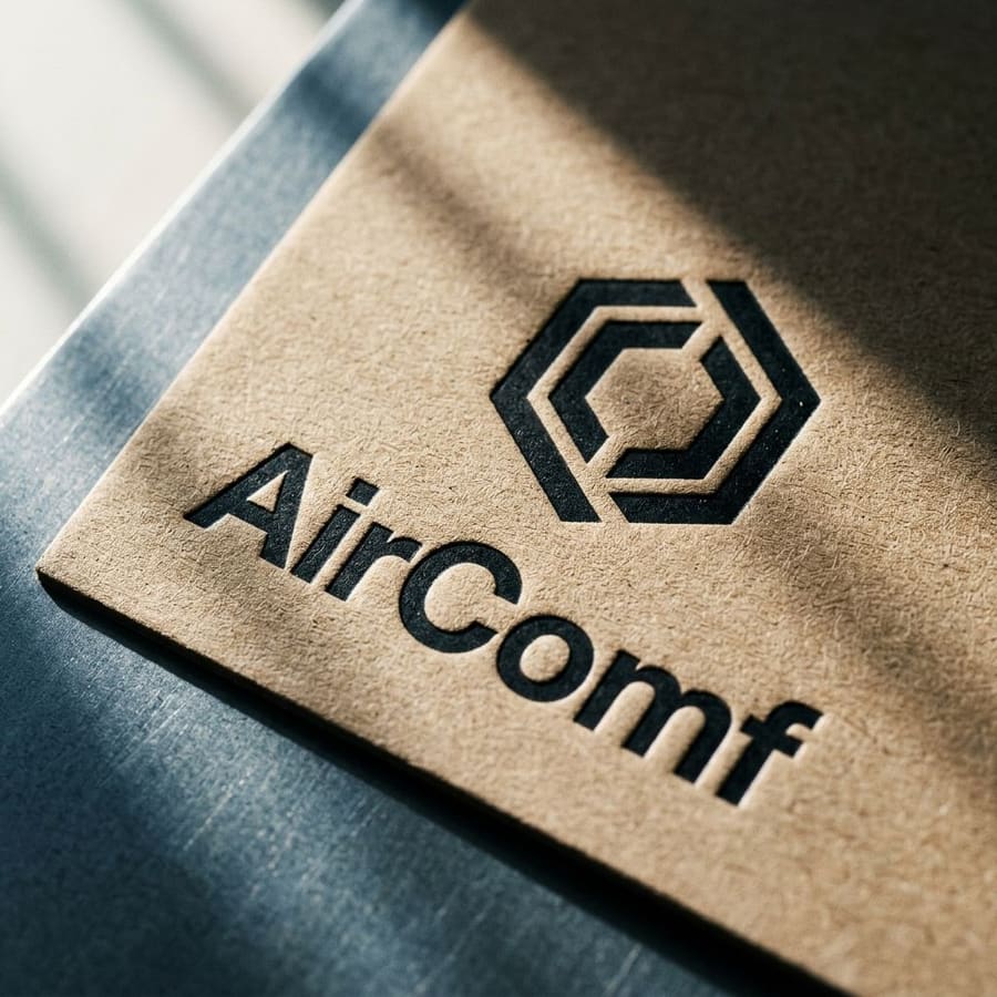 AirComf identity for a commercial HVAC wholesale equipment distributor